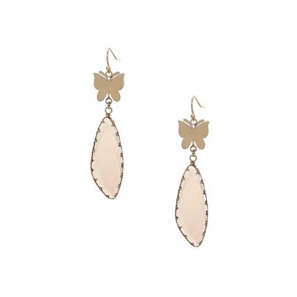 Fashion Butterfly Clear Stone Dangle Earring