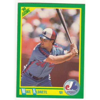 1990 Score Mike Aldrete error baseball card #220 – Expos