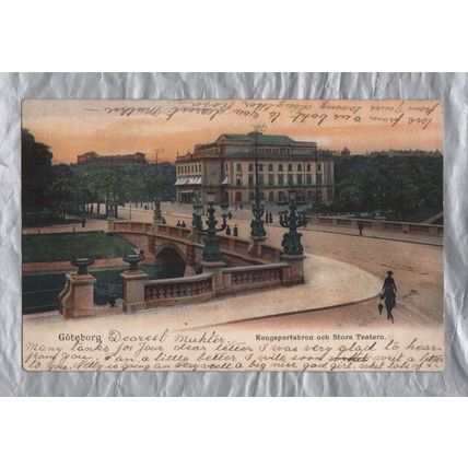 Goteborg - Kungsportsbron och Stora Teatern - Postally Used - 1907 Postmark