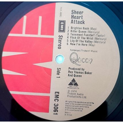 Queen : Sheer Herat Attack (1974) Vinyl L.P.