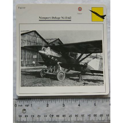 Nieuport-Delage Ni-D.62 - France - Fighter - Collectors Club Card
