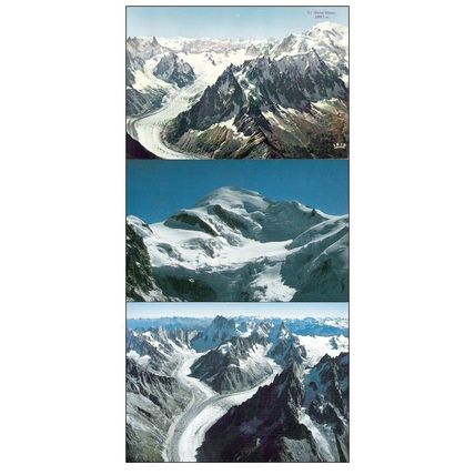 74 - Chamonix - 3 cartes Postales - la mer de glace - le Mont Blanc