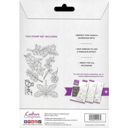 Crafter's Companion. Best Wishes Clear Stamp Set. Stamping Cardmaking Crafts