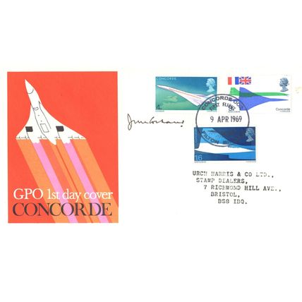 John Cochrane 1969 GPO Concorde First Flight Hand Signed FDC