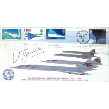 Mike Bannister Concorde Pilot Jet Aircraft Anniversary Hand Signed FDC