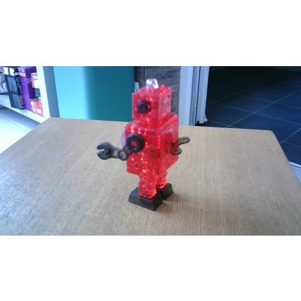 3D CRYSTAL PUZZLES - TIN ROBOT & APPLE (2 Puzzles)