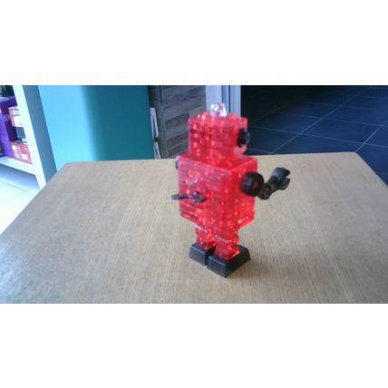 3D CRYSTAL PUZZLES - TIN ROBOT & APPLE (2 Puzzles)