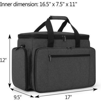 LUXJA Sewing Machine Travel Case with Removable Padding Pad, Fits Most Standard