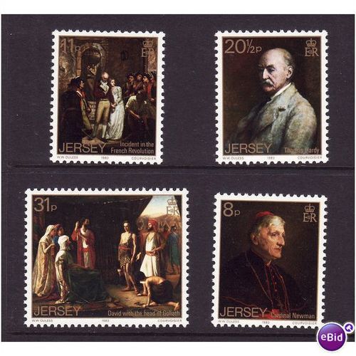 JERSEY 1983 PAINTINGS SET 4 VALS UM MINT