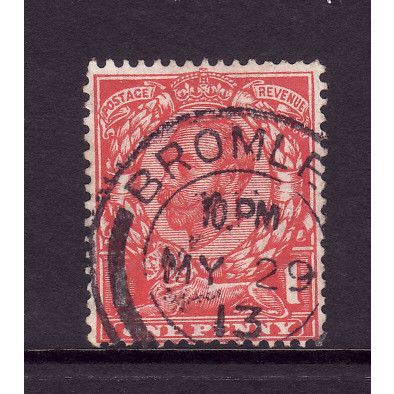 GREAT BRITAIN 1912 SG 350 1d SCARLET FINE USED