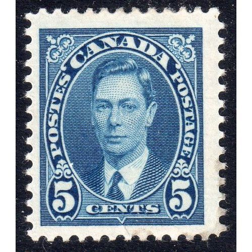 Canada Sg361 1937 5c BLUE M/MINT (G46)