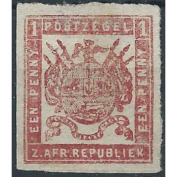 Transvaal 1874 SG38 1d Pale Brick Red Mint No Gum .. ..