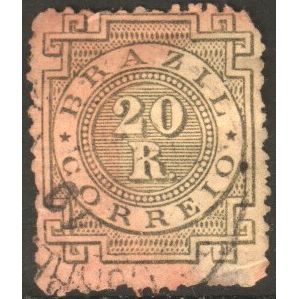 Brazil 1884 - SG78 - 20r green - Numeral - used