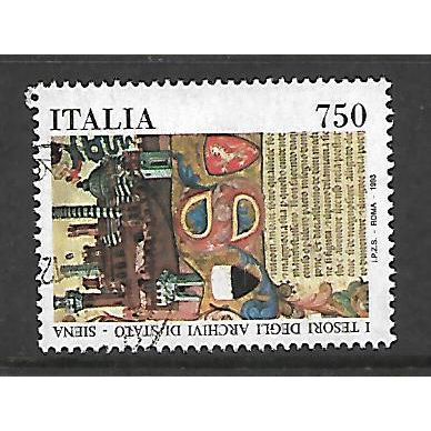 ITALY 1993 STATE ARCHIVES AND MUSEUMS 750L MANUSCRIPT SG 2234 FINE USED