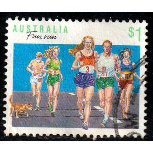 Australia 1990 Sport Fun Run $1.00 Used Stamp..