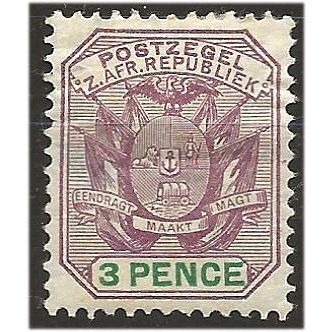 Transvaal 1897 SG220 3d Purple & Green Mounted Mint . .. .