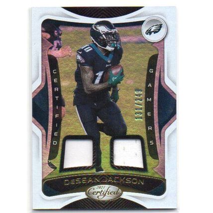 CERTIFIED GAMERS DESEAN JACKSON DUAL JERSEY REFRACTOR #/249