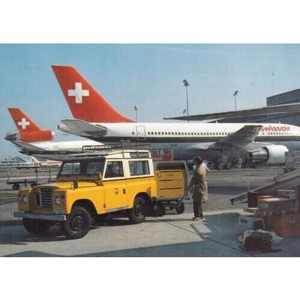 Switzerland 1988 Airport PTT Greetings card VGC