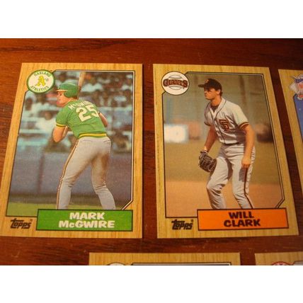 1987 Topps, 7-Superstar Cards, nm/mn, BOGGS/McGWIRE/CLEMENS, ++