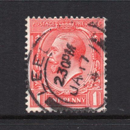 George V - 1912-24 - 1d Bright Scarlet (sg357) Used #5