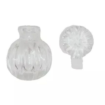 Glass Perfume Bottle with Round Stopper 11 CM Ladies Gift Collectable Scent