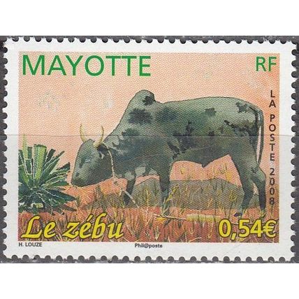 Mayotte 2008 Yvert 208 Neuf ** Cote (2017) 2.20 € Le zébu