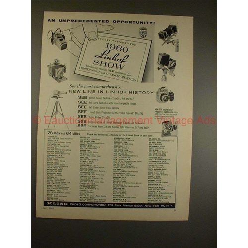 1960 Linhof Camera Ad - An Unprecedented Opportunity!!