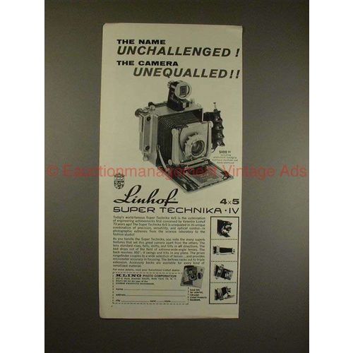 1960 Linhof Super Technika IV Camera Ad - Unequalled!!