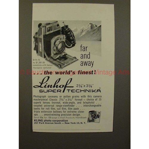 1960 Linhof Super Technika 23 Camera Ad - Far and Away!