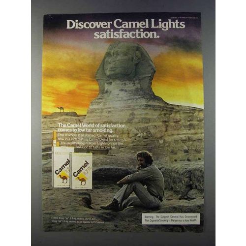 1980 Camel Lights Cigarettes Ad - Camel Lights Satisfaction