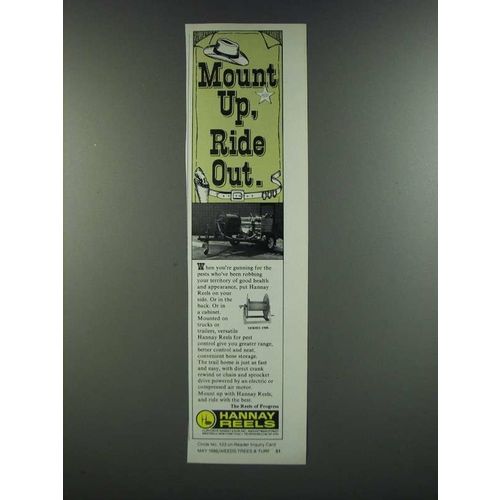 1986 Hannay Reels Ad - Series 1500 - Mount Up, Ride Out
