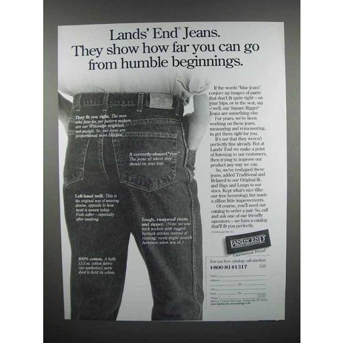 1998 Lands End Jeans Fashion Ad - Humble Beginnings
