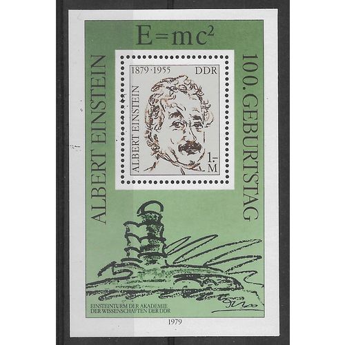 DDR 1979 U/M 1/- 'ALBERT EINSTEIN' M/S (EBID52-219XL)