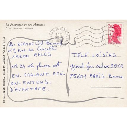 Cueillette de Lavande France Postcard posted 1981 VGC