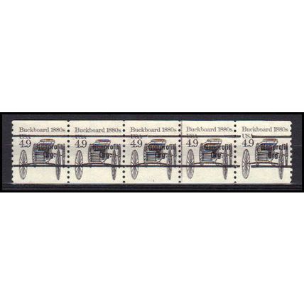 2124a 4.9c Buckboard Fine MNH Dry Gum PNC 1/5 Gap 1R X0333