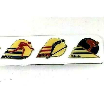 Olympic Games Winter Sport Hat Pin Vintage Lot of 6 (D6)