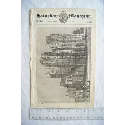 1837 The Saturday Magazine No. 349 Wells, Staffa, woollen manufacture, USA