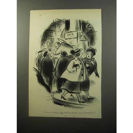 1950 Cartoon by Whitney Darrow, Jr. - I never thought that kind were Republicans