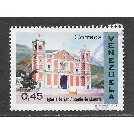 VENEZUELA 1969 TOURISM CHURCH ST ANTONIO DE MATURIN USED