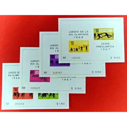 Mexico 983a-85a, C329a-31a MNH OLYMPICS Sports souvenir sheets ZAYIX 0208AM20