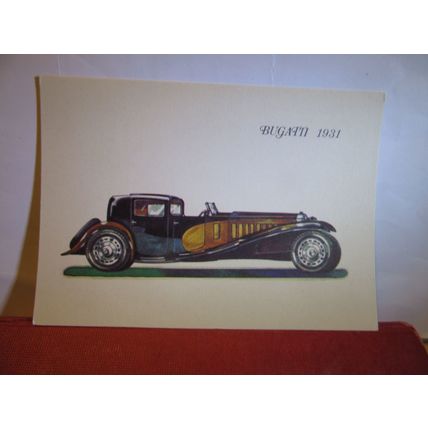 1931 BUGATTI veteran car Hungarian vintage unused postcard #