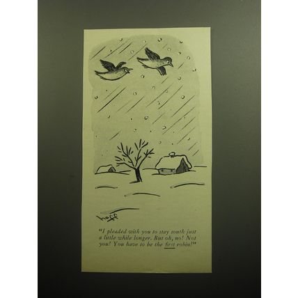 1958 Cartoon by Syd Hoff - I pleaded with you to stay south