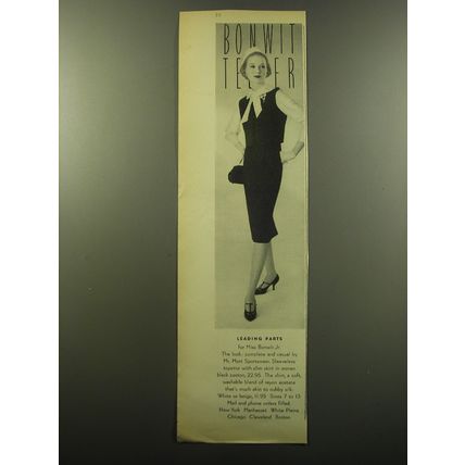 1959 Bonwit Teller Fashion by Mr. Mort Advertisement - Leading Parts