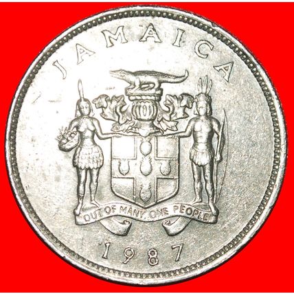GREAT BRITAIN HUMMINGBIRD (1969-1990):JAMAICA★25 CENTS 1987★LOW START★NO RESERVE