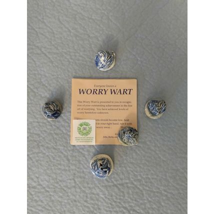 LOT OF 5 WORRY WART MINI GARROU POTTERY PIECES