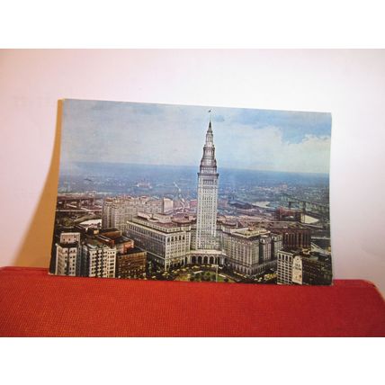 PUBLIC SQUARE & TERMINAL TOWER, CLEVELAND, OHIO, USA used vintage postcard =
