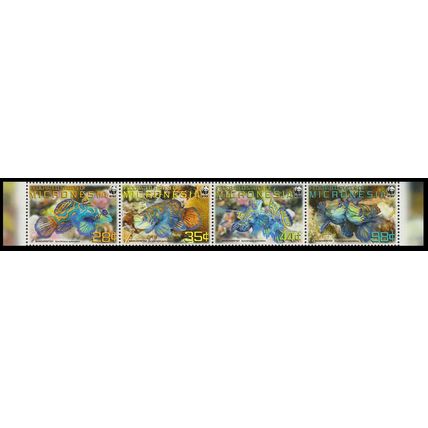 Micronesia WWF Mandarinfish Strip of 4v 2009 MNH MI#2052-2055 Sc#848a-d