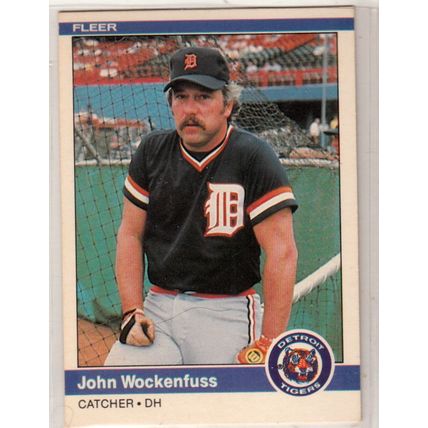 1984 Fleer baseball card #95 John Wockenfuss - Tigers