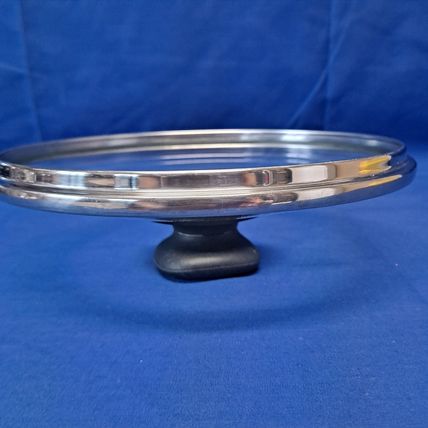 Vintage GLASS REPLACEMENT LID 7" Handle Cover Pot Pan Skillet "W"