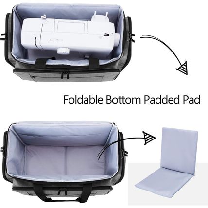 LUXJA Sewing Machine Case with Removable Padding Pad, Travel Case for Sewing Mac